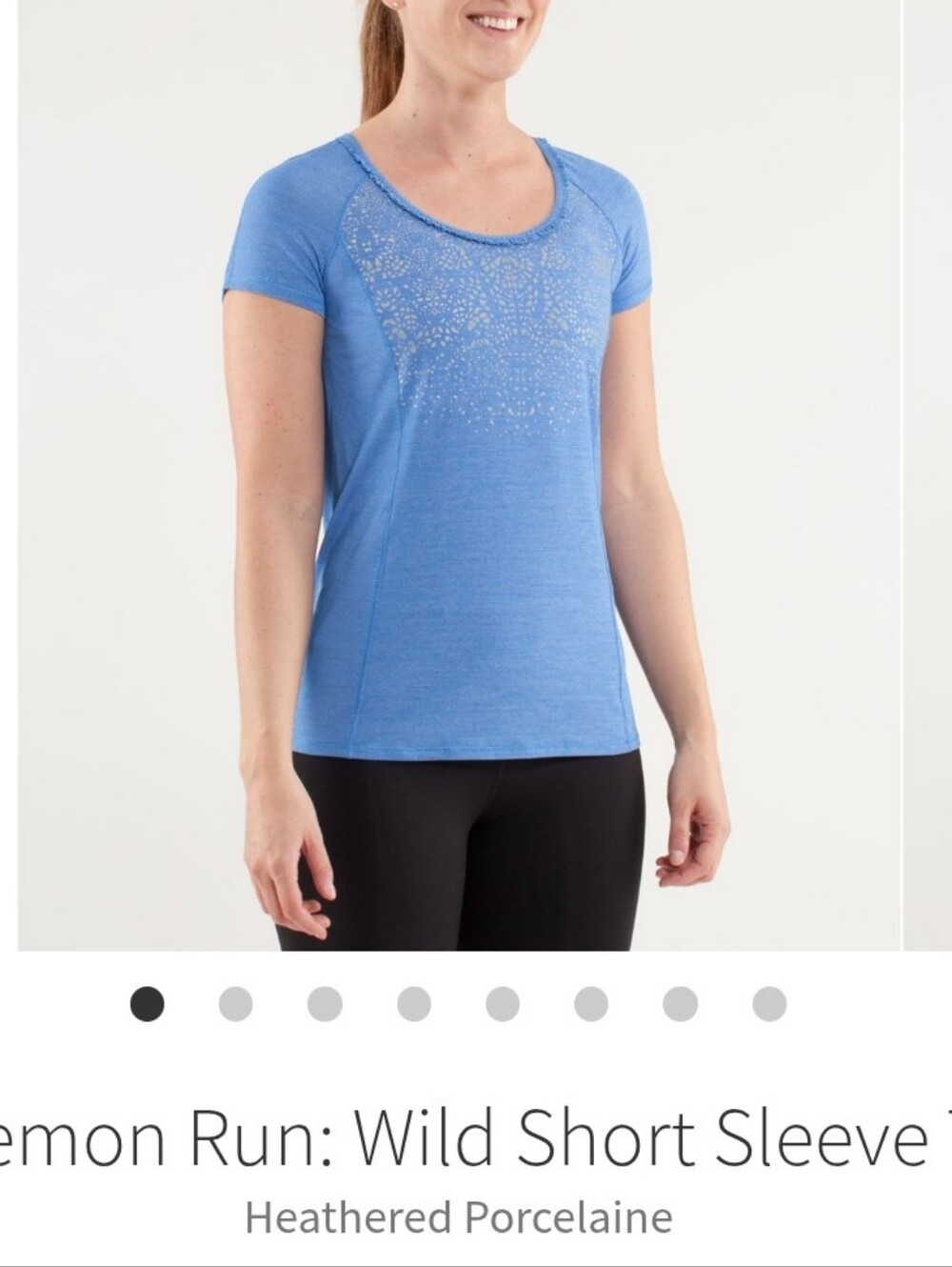Lululemon Run Wild Women's Sky Blue Short Sleeve Tee Shirt Size 4/6